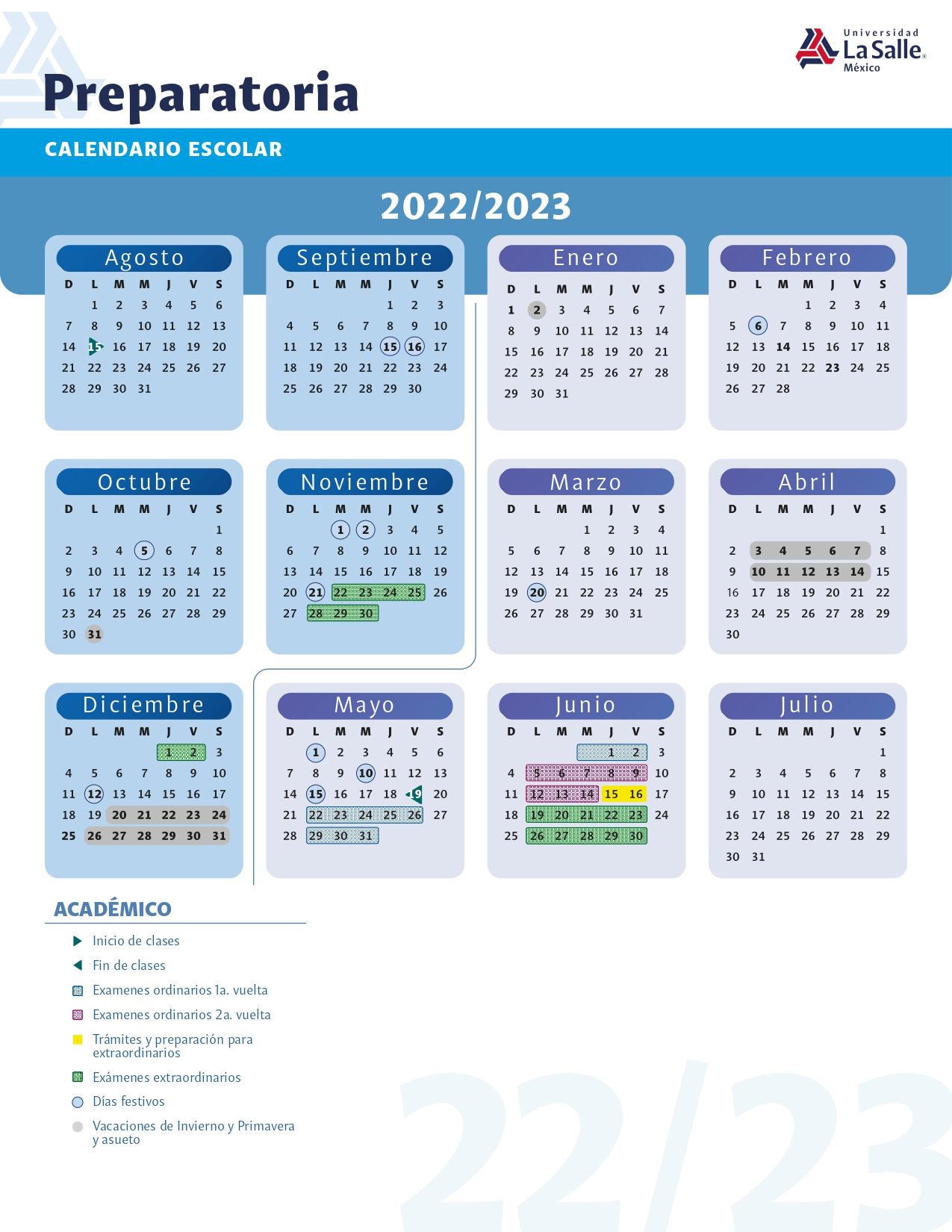 Calendario Escolar 2022 2023 Preparatoria 22 Logos Definition - IMAGESEE