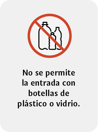 No se permite el acceso con botellas