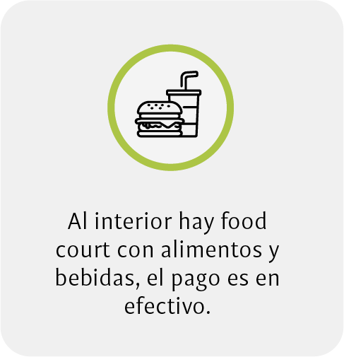 Al interior encontrarás venta de alimentos