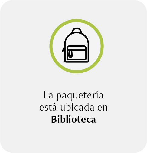 Paquetería ubicada en biblioteca