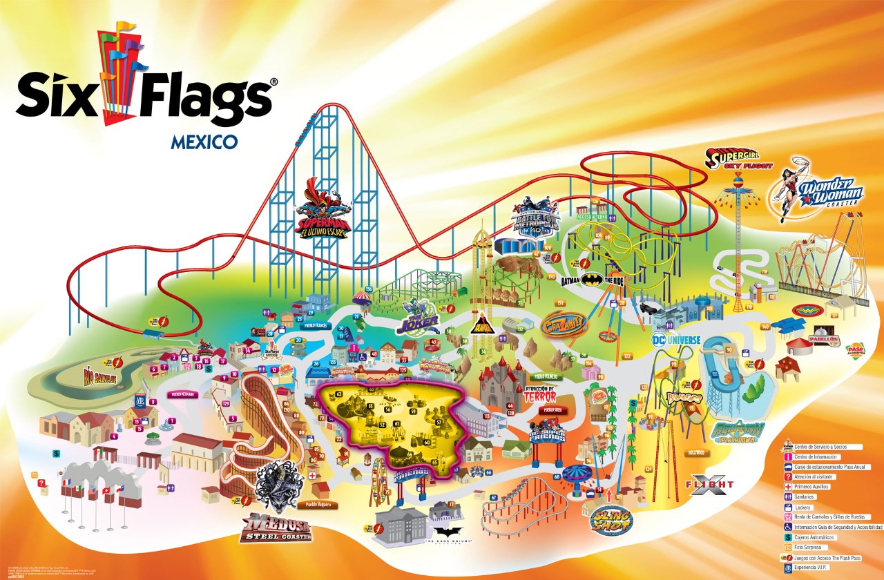 mapa de SixFlags